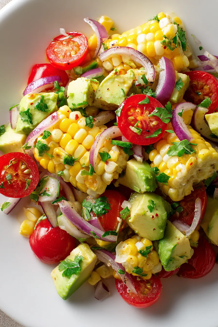 Summer Corn Salad with Avocad – Cooking With Laura