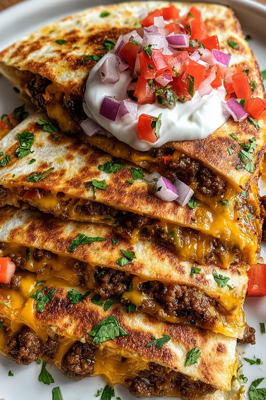 Sizzling Tex-Mex Smashburger Quesadillas – Cooking With Laura